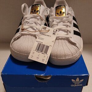 Adidas Originals Youth Unisex SUPERSTAR PS Shoes Cloud White/Core Black FU7714 F